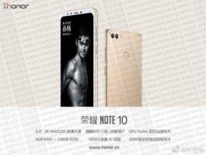 Honor Note 10 Is All Set To Debut On July 30