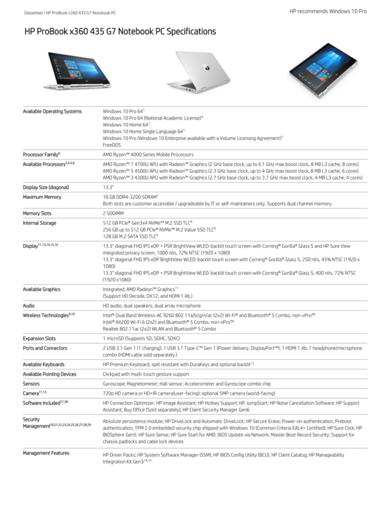 HP ProBook x360 435 G7 with AMD Ryzen 4000 Mobile processors coming this summer