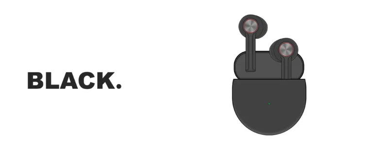OnePlus Buds black colour design is tipped
