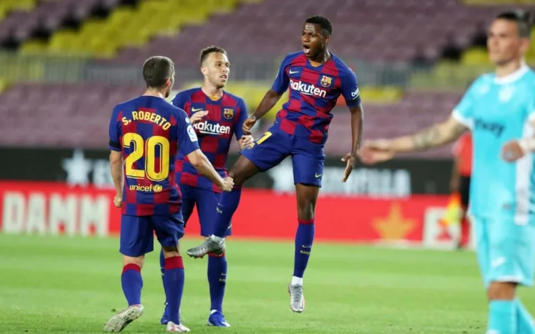 Ansu Fati and Riqui Puig show their talent in the match against Leganes