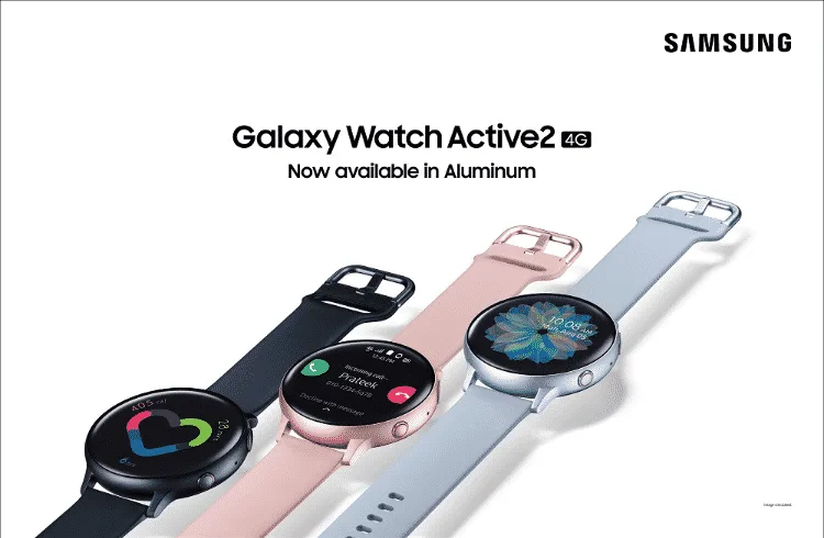 Samsung Galaxy Watch Active 2 (4G) Aluminium is available in India at Rs.