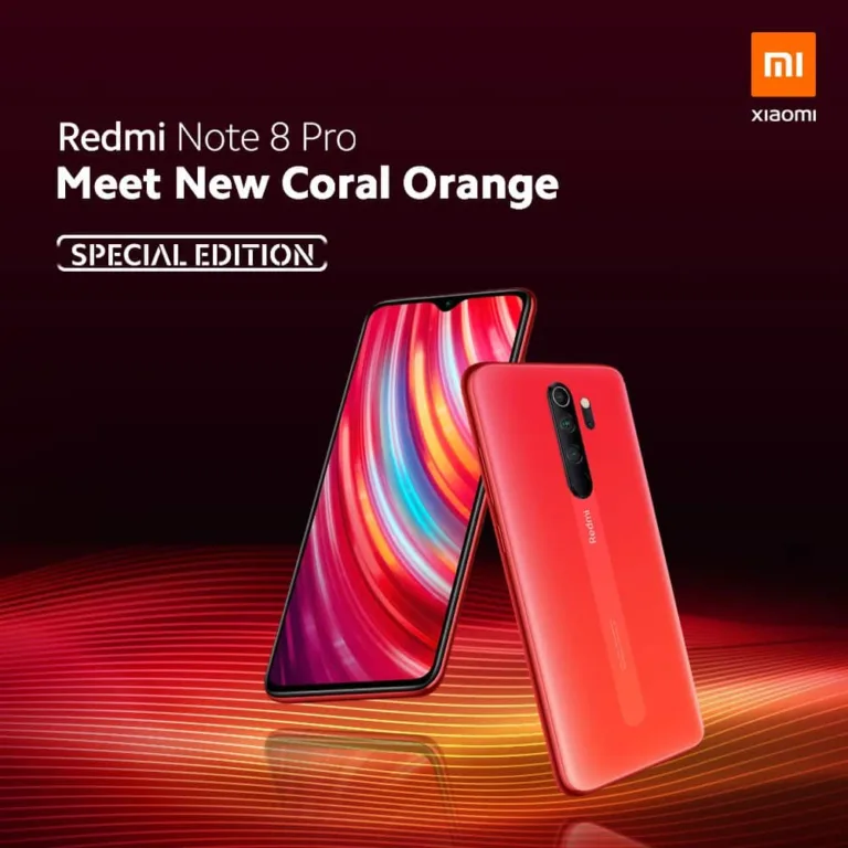 Redmi Note 8 Pro Coral Orange is a special edition colour by Xiaomi India