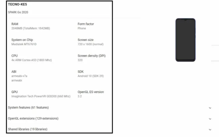 Tecno Spark Go 2020 spotted in Google Play Console listing