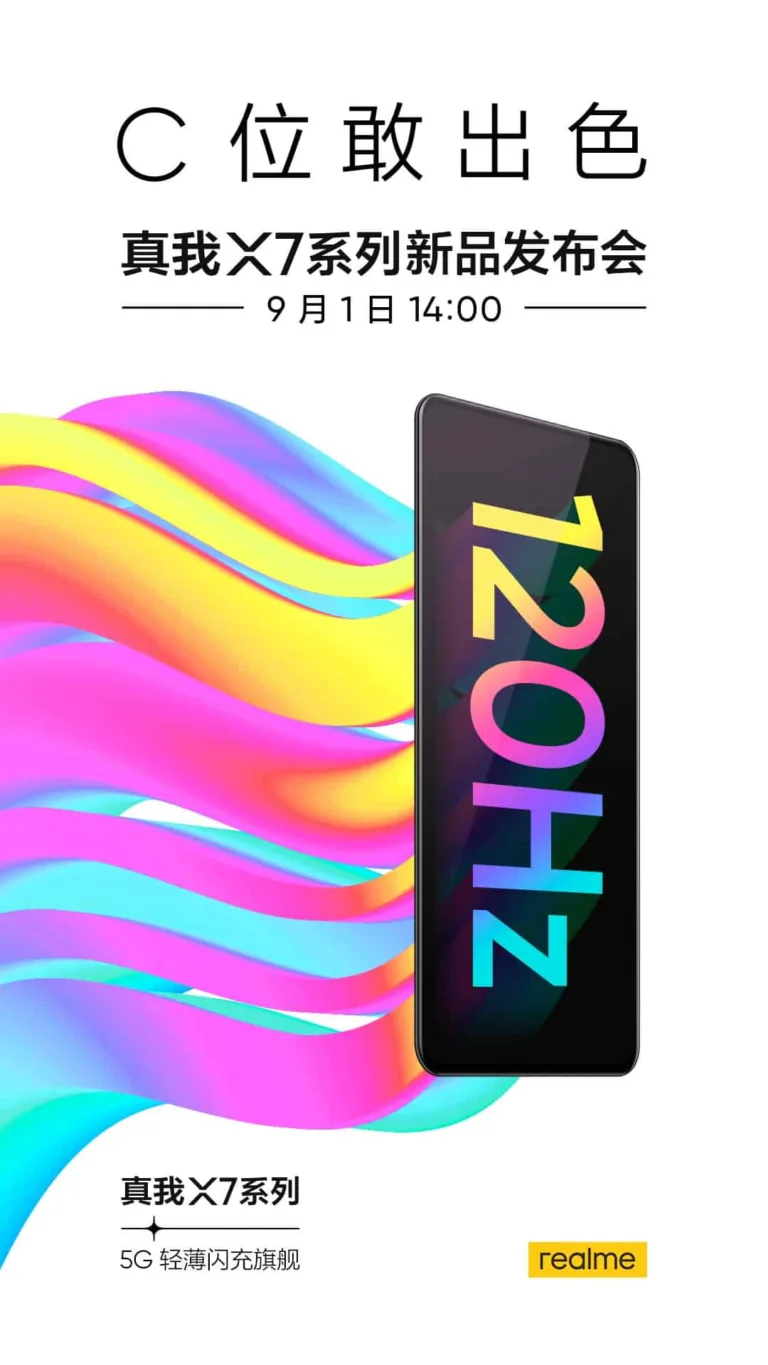 Realme X7 series will debut on September 1