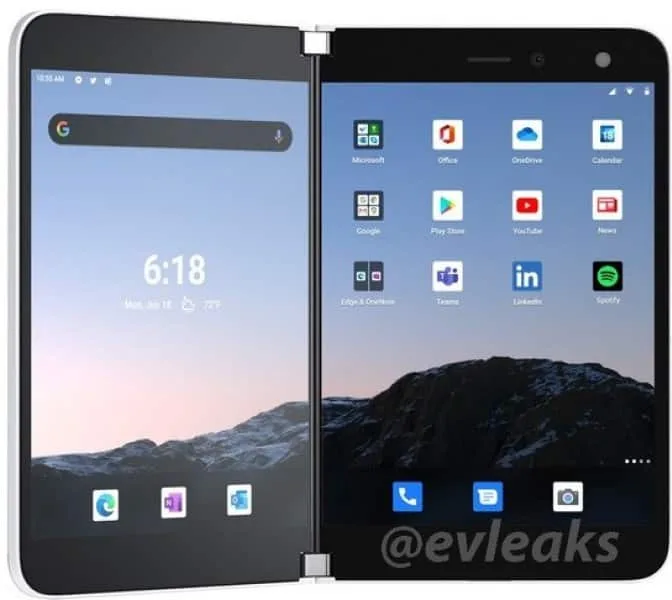 Microsoft Surface Duo renders appeared of the AT&T model