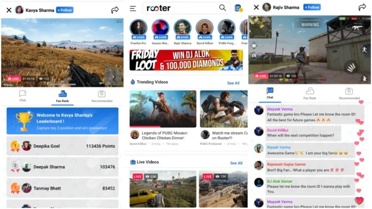 Rooter steps into gaming and eSports, witnesses 50k+ game streamers on the app