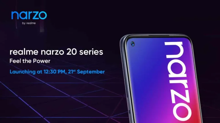 Realme Narzo 20 will launch in India on September 21, listed in Flipkart