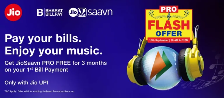 How to get the Jio Saavn UPI Pro Flash Offer tomorrow