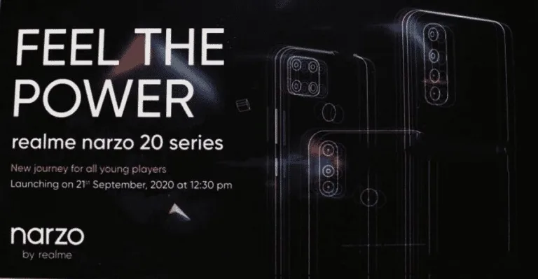 Realme Narzo 20 series is launching on September 21