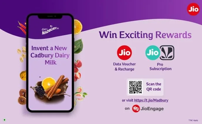 Jio brings new Jio Cadbury Madbury Offer on JioEngage
