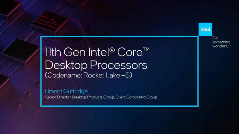 Intel showcases the Core i9-11900K at CES 2021