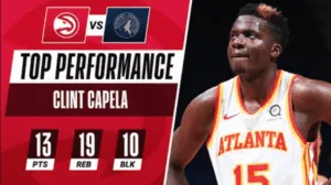 Clint Capela has 45 rebounds and 15 blocks over his past 2 games.