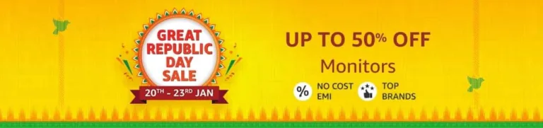 Blockbuster deals on Monitors on Amazon Great Republic Day Sale