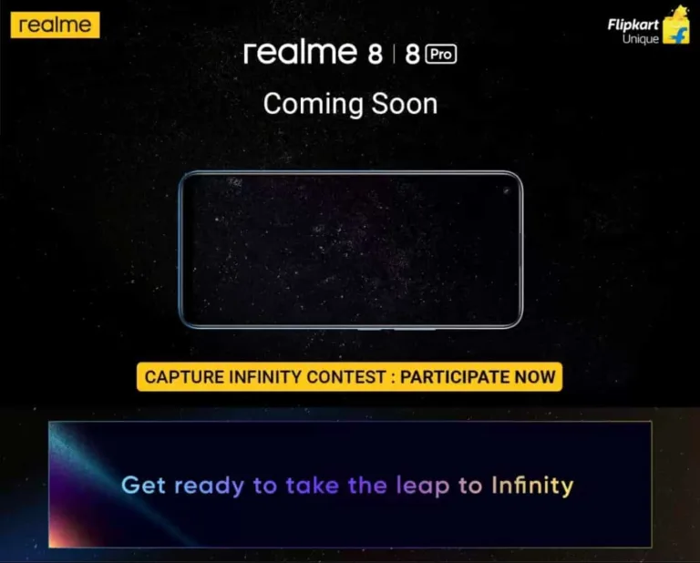 Realme 8 and 8 Pro will be sold via Flipkart