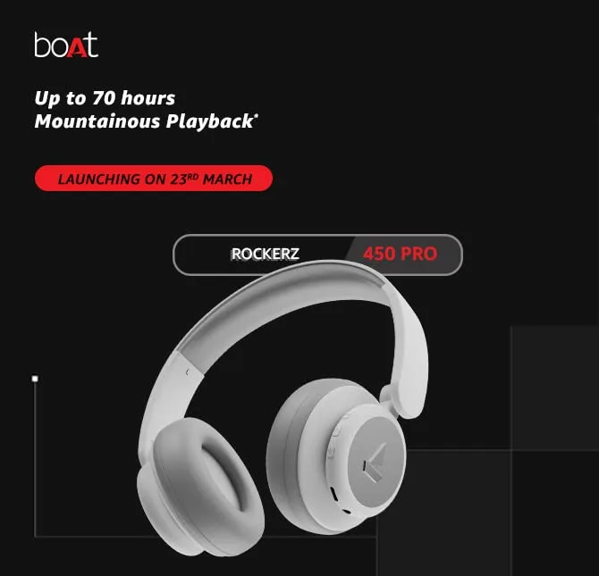 boAt Rockerz 450 Pro is launching on 23rd March