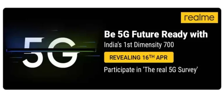 Realme 8 5G launching in India with MediaTek Dimensity 700 on April 16