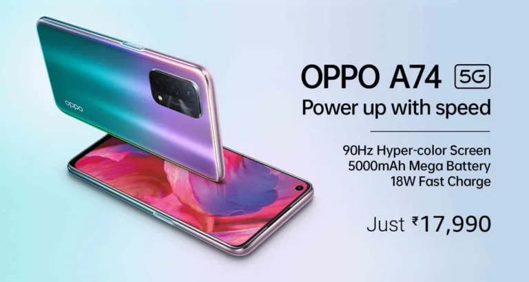 Oppo A74 5G launched in India with Snapdragon 480 at Rs.17,990