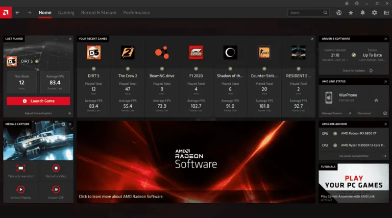 AMD Radeon Software Adrenalin 21.4.1 brings Remote Gaming with AMD Link, new features, and much more