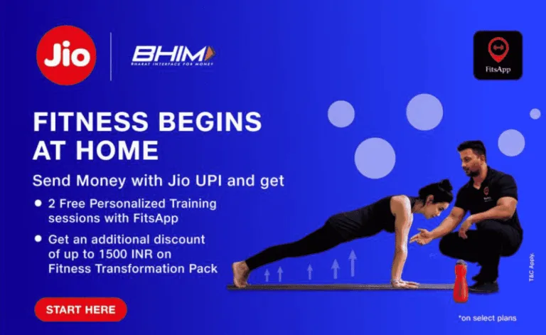 Now send money via Jio UPI to get offers from FitsApp