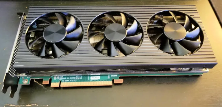 Dell's custom Radeon RX 6800 XT from an Alienware system pictured