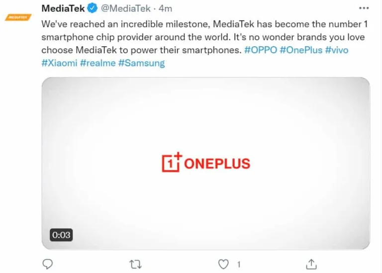 OnePlus smartphone tipped to launch a with Dimensity 1200