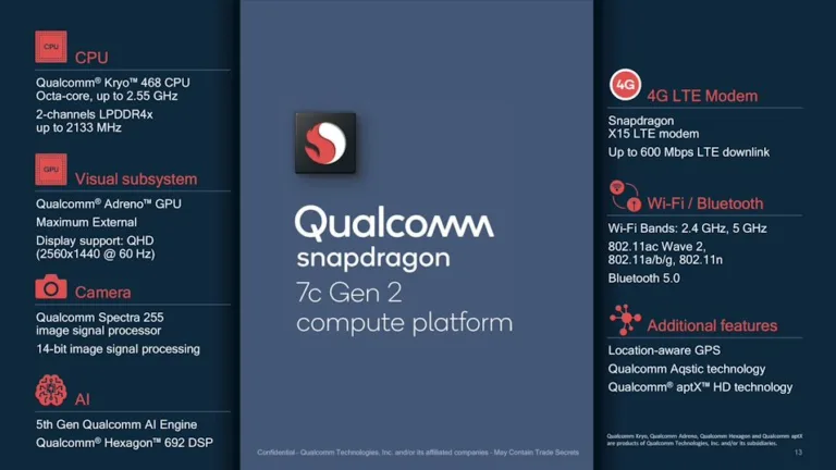 New Qualcomm Snapdragon 7c Gen 2 launched to power entry-level devices