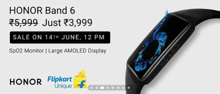 Honor Band 6 launches in India for 3,999 INR($55)