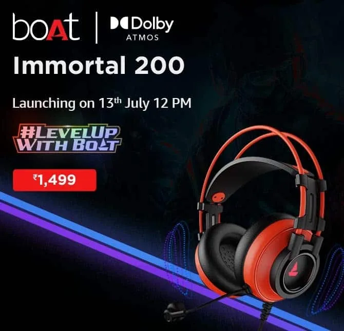 boAt Immortal 200 - Launch announcement_TechnoSports.co.in