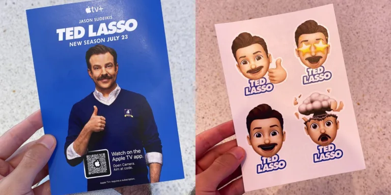 Apple is giving away Ted Lasso stickers at retail stores