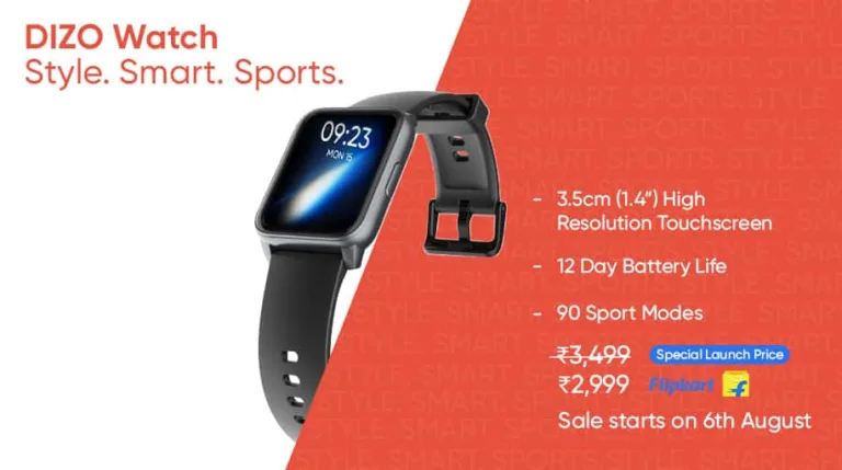 DIZO, from Realme TechLife, Unveils its First Smartwatch - DIZO Watch; An Extension to your Style and Sports Needs!