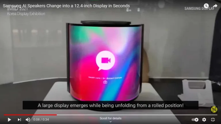 Samsung AI Speaker with 12.4 inch OLED screen appeared at IMID 2021