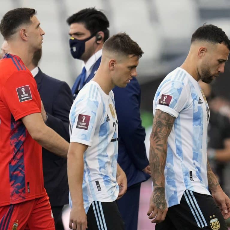 Cristian Romero, Giovanni Lo Celso and Emi Buendia Argentina