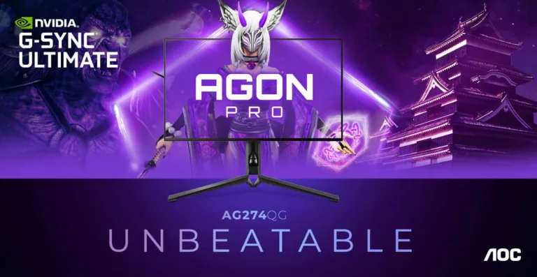 AOC's AGON PRO AG274QG QHD gaming monitor launched with a 240Hz refresh rate and G-SYNC ULTIMATE