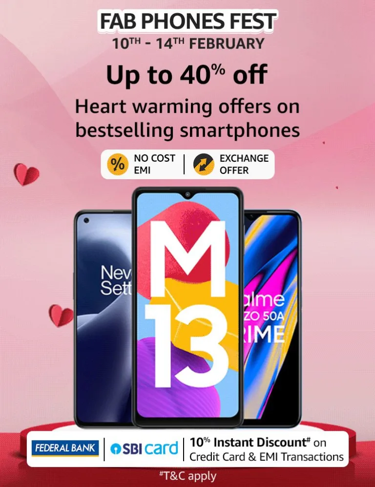 Amazon India brings Fab Phones Fest prior to Valentine’s Day