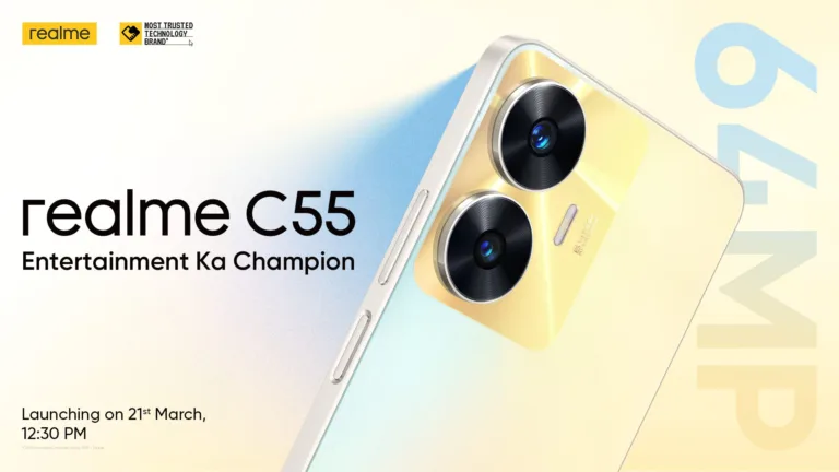 realme C55 with Mini Capsule launching in India on 21st March