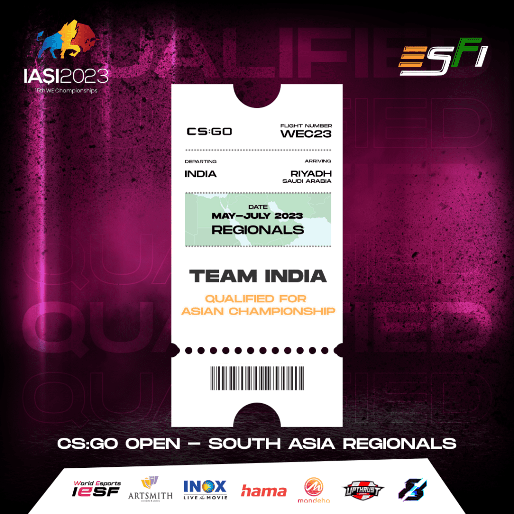 India's CS:GO team effortlessly sailed through the South Asian regional qualifiers