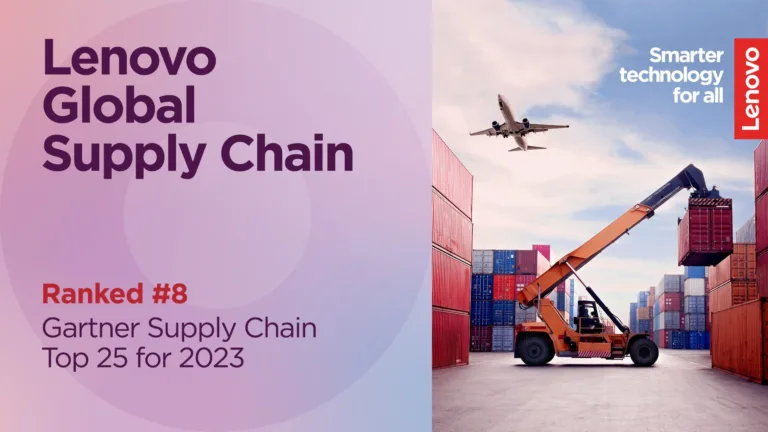Lenovo Secures Eighth Position in Gartner Supply Chain Top 25 for 2023