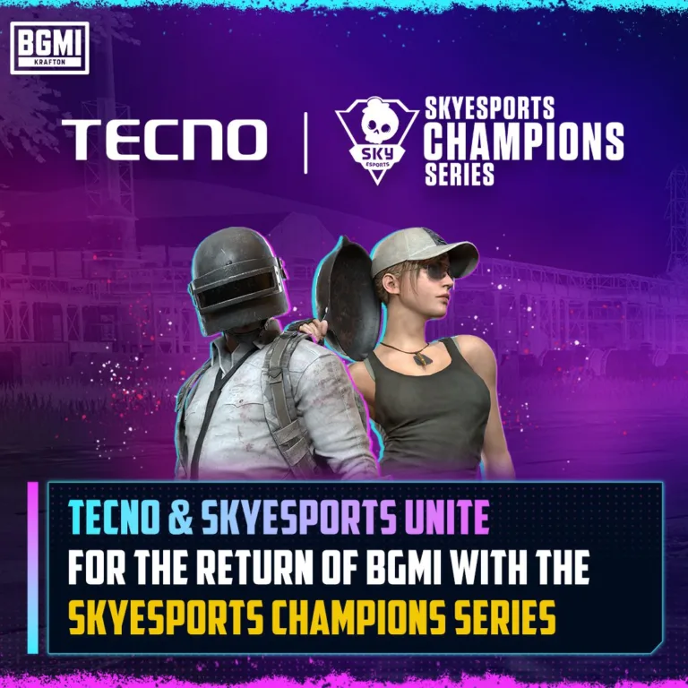 TECNO Mobile and Skyesports Collaborate for the Exciting Comeback of BGMI through the Skyesports Champions Series