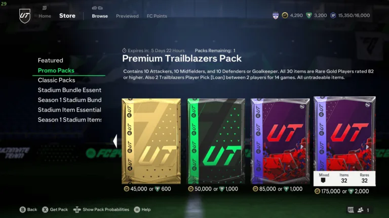 EA FC24: What do you get from the Premium Trailblazers Pack? Is it worth spending 2000 FC points?