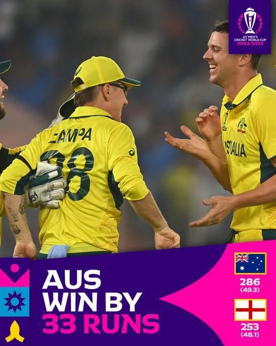 ICC World Cup 2023 -England vs Australia