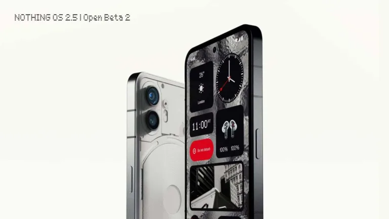 Nothing OS 2.5 Open Beta 2 based on Android 14 announced