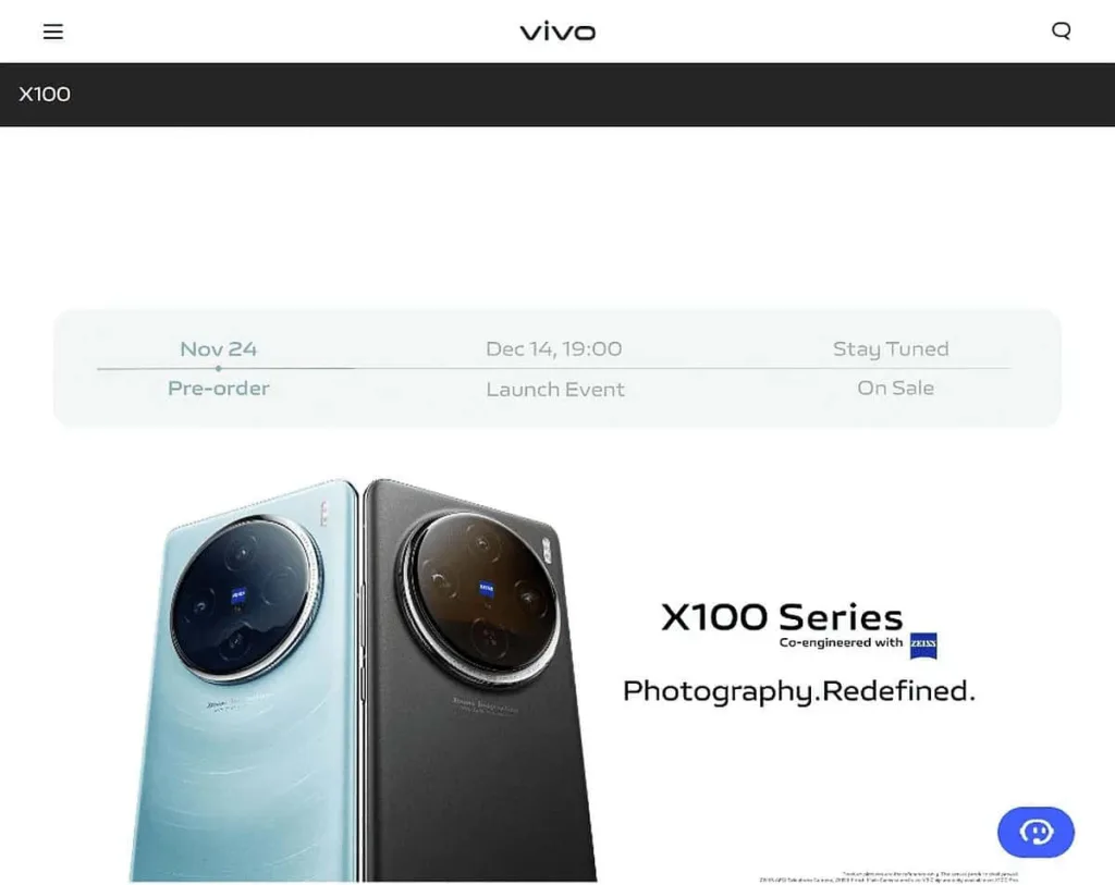 Vivo X100, X100 Pro to launch date and specifications