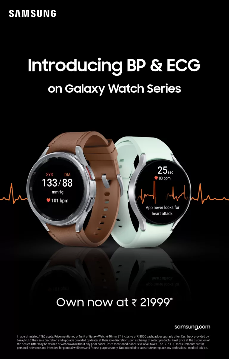 Samsung Galaxy Watch6 Gets Blood Pressure and ECG Tracking in India