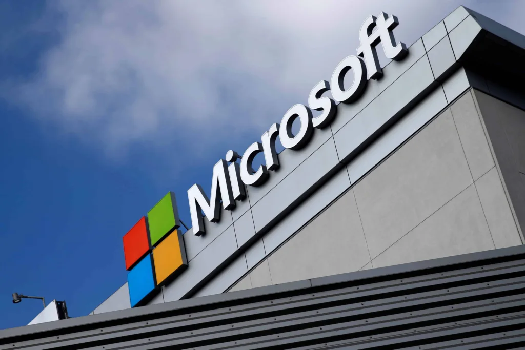 File photo: a microsoft logo is seen in los angeles