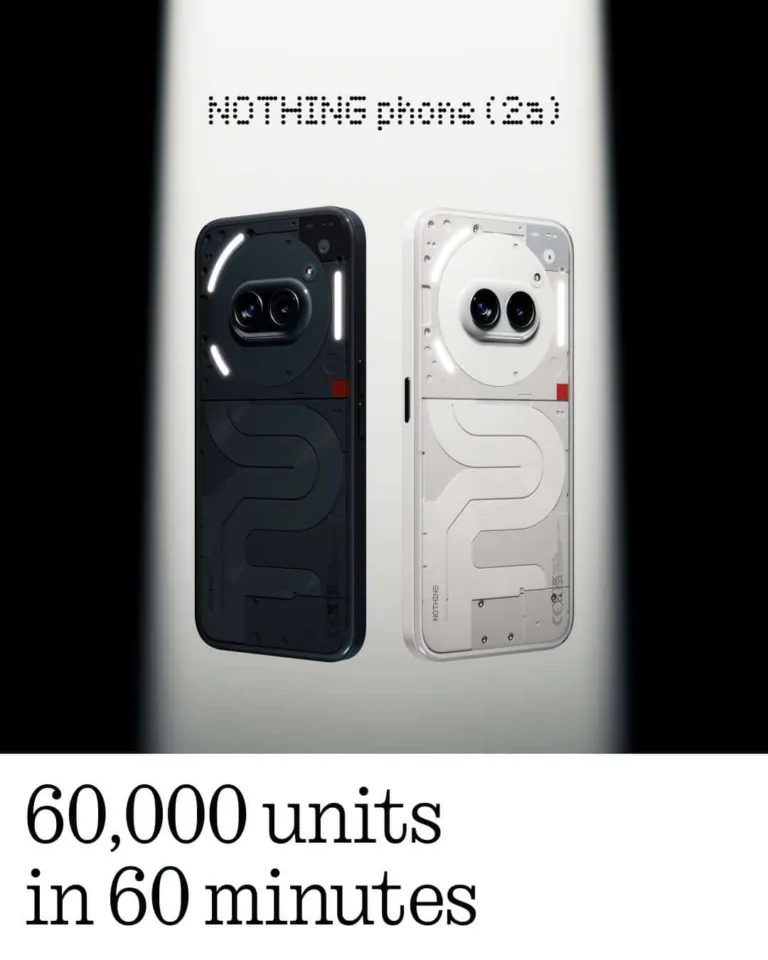 Nothing Phone (2a) got 60K units sold in just 60 minutes