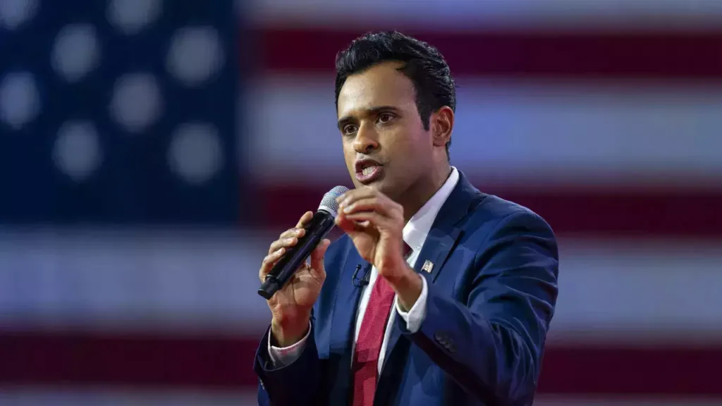 Vivek Ramaswamy pictured in an image near the net worth section