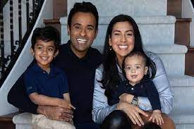 Vivek Ramaswamy pictured in an image near the net worth section