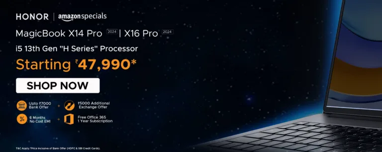 Honor MagicBook X14 Pro and X16 Pro now available at a starting price of ₹47,999