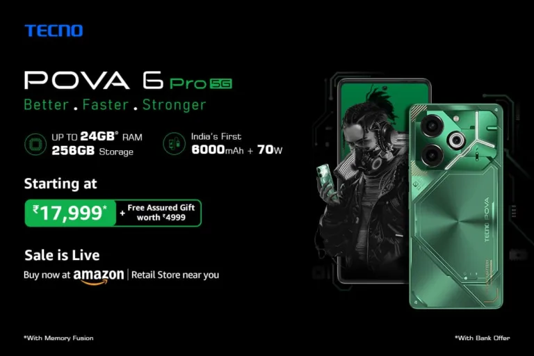The most-hyped smartphone POVA 6 Pro 5G with 24GB RAM + 256GB ROM to go on Sale on 4th April