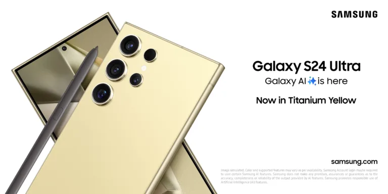 Samsung Galaxy S24 Ultra Now Available in Refreshing Titanium Yellosw